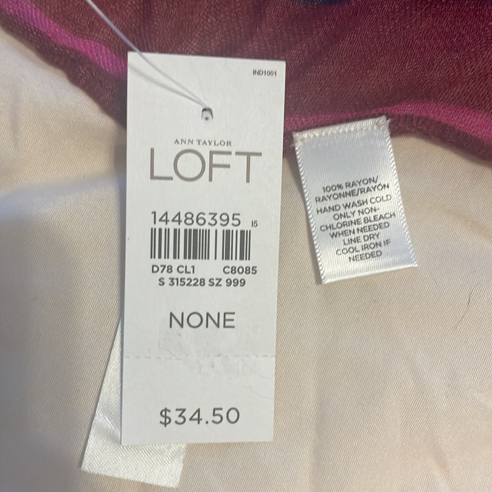 LOFT Purple & Mauve Scarf - Picture 3 of 3